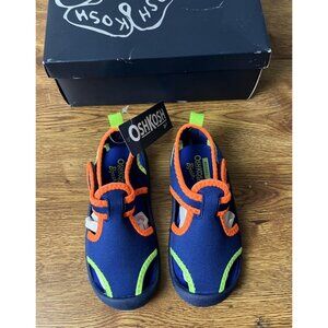 OshKosh B'Gosh Boy's Aquatic Water Shoe, Navy/Neon, Size 8 Toddler